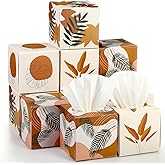 Fuyoooo 12 Pack Boho Facial Tissues 3 Ply Square Facial Tissues Cube Boxes for Back to School Supplies Car Pocket Toilet Hous