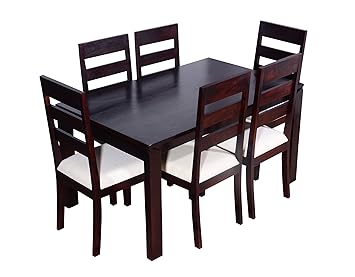 Ringabell Desire Six Seater Solid Wood Dining Table (Mahogany Finish)