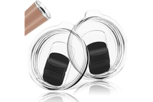 HCFGS 20 oz Tumbler Lid,2 Pack Magnetic Replacement Tops for 20 oz Tumbler,10 oz Lowball,10/24 oz Mug,Ozark Trail,Old Style RTIC Cups,Spill Proof Coffee Cup Covers with Magnetic Slider for Outdoor