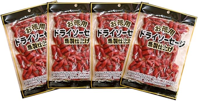 Amazon 訳あり お徳用 大人カルパス ドライソーセージ 燻製仕上げ 560g 140g 4袋 不明 おつまみ 珍味 通販