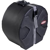 SKB 8 x 14 Inch D-Shaped Tom/Snare Case with Padded Interior &amp; Molded Feet | D-Shaped Drum Design with Molded-In Feet for Upright Positioning &amp; Stability, Secure Padded Storage &amp; Transport, Black