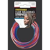 Donna 3-Pack Metallic Hair Braiding Strings - 9 Meters (29.5ft) Stretchable Braid Thread in Red, Purple, and Royal Blue - Durable Elastic Hair Wrap Accessory for Twists, Locs, and DIY Styling