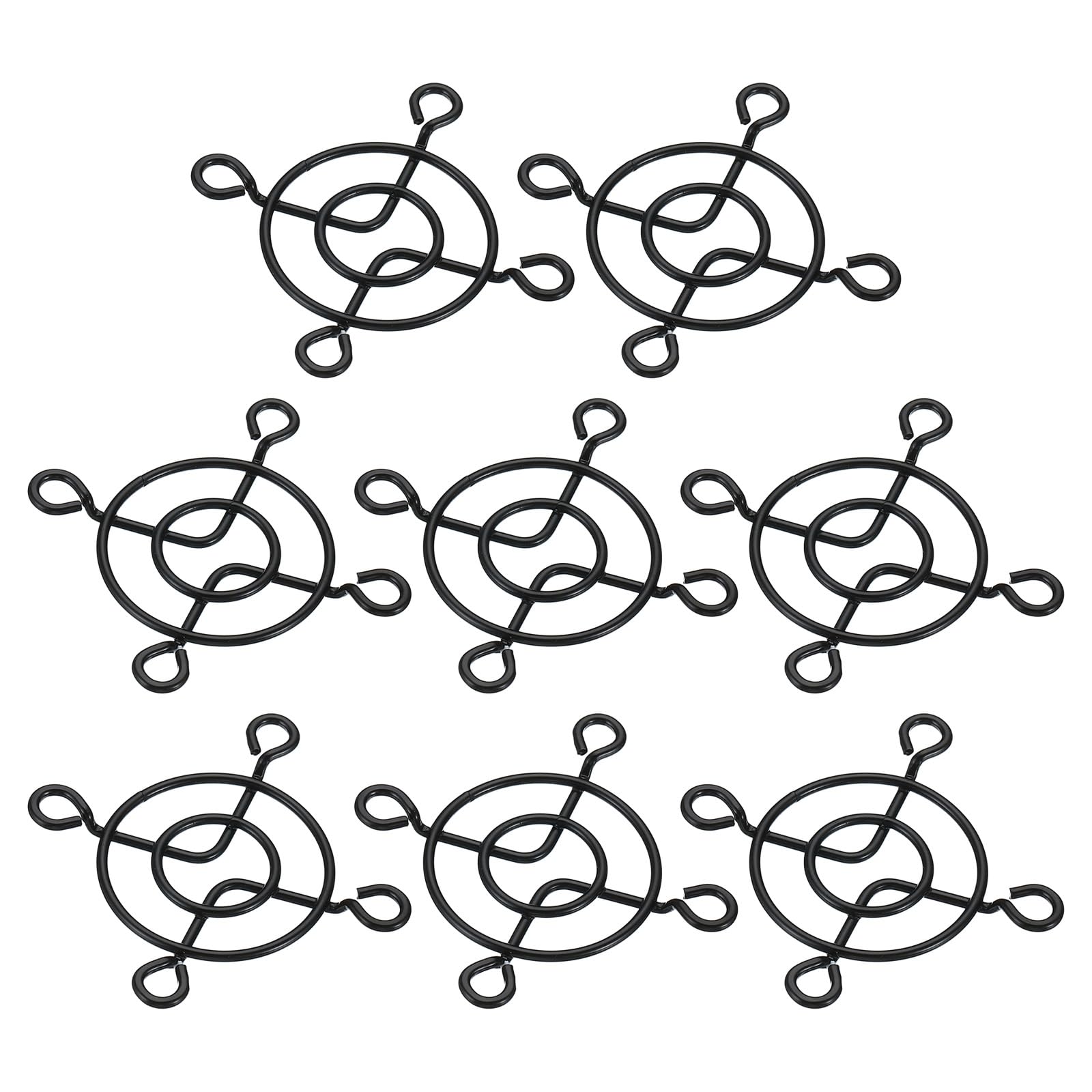 PATIKIL 40mm Fan Finger Grill, 8 Pack Metal Grill Protector Guard Fan Protective Cover for 40x40mm Exhaust Fans for Equipment Computer DIY, Black