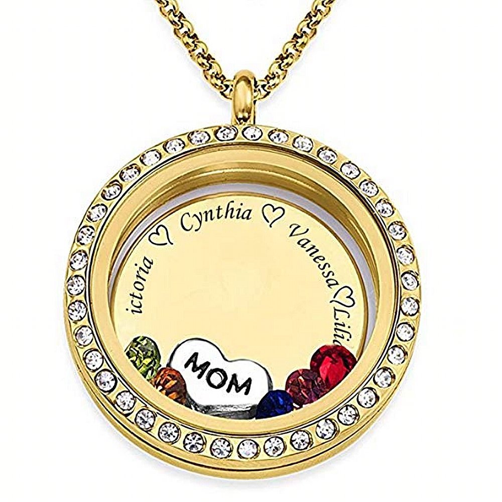 Circle Engraved Name Necklace 5 