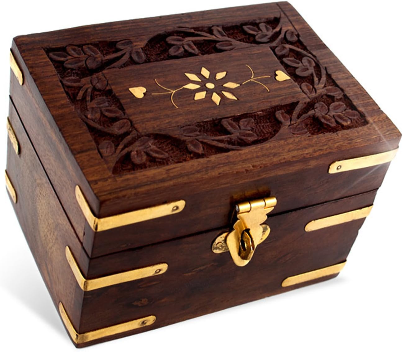 FitAir Carved Wood Aromatherapy Oils Box