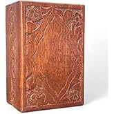 S'vaav's Beautiful Handcrafted Made Wooden Urn Box | Holding Capacity Upto 30 Cubic Inch | for Human Ashes, Cremation Funeral & Decorative Urn Box (Pack of 1, Mahogany, Size: Small)