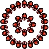 Oval Rhinestones Burgundy Glass Crystal Point Back Rhinestones for Craft, Jewelry Making 10x14mm 50Pcs