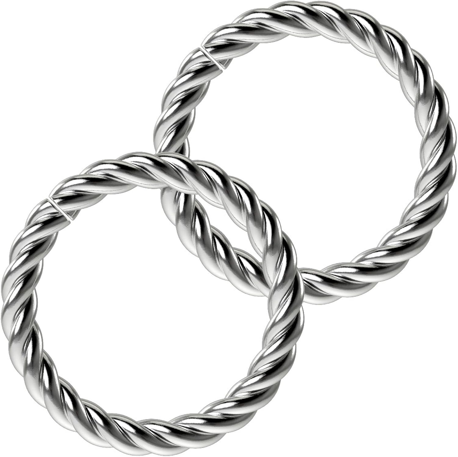 Bling Piercing Twisted Wire Seamless Nose Bar Ring 16g 1.2mm Adjustable Lip Hoop Fitted Earings Endless Infinity Septum Bar 6mm