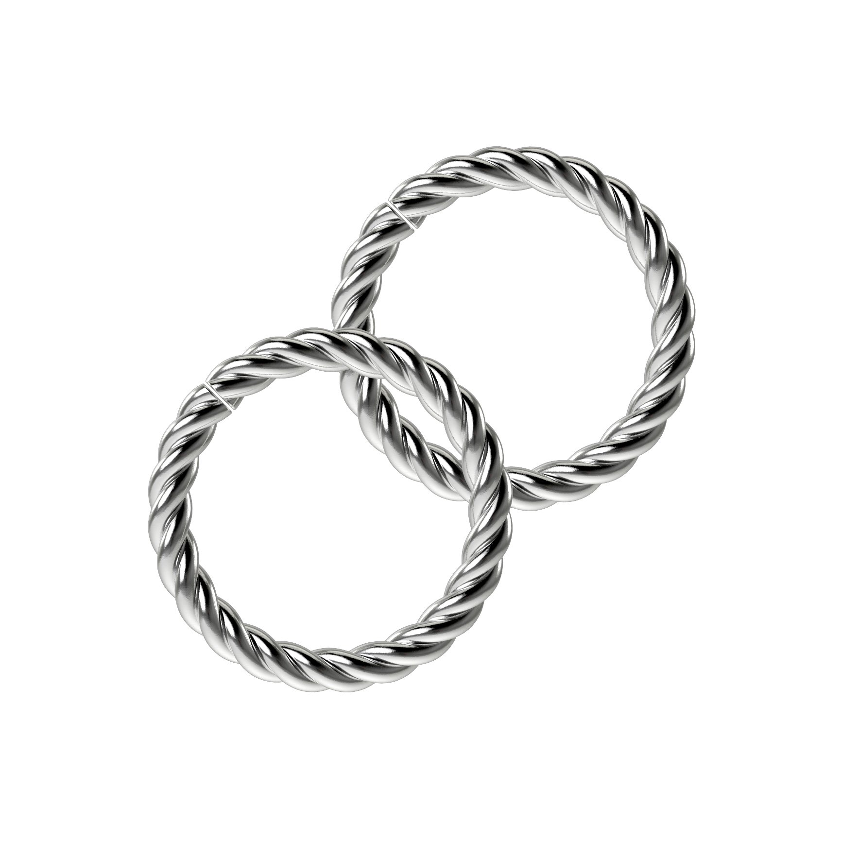 Bling PiercingTwisted Wire Seamless Nose Bar Ring 16g 1.2mm Adjustable Lip Hoop Fitted Earings Endless Infinity Septum Bar 6mm