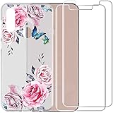 for UMI UMIDIGI A3 PRO Case with 2 Pack Glass Screen Protector Phone Case for Men Women Girls Clear Soft TPU with Protective Bumper Cover Case for UMI UMIDIGI A3 PRO -Rose