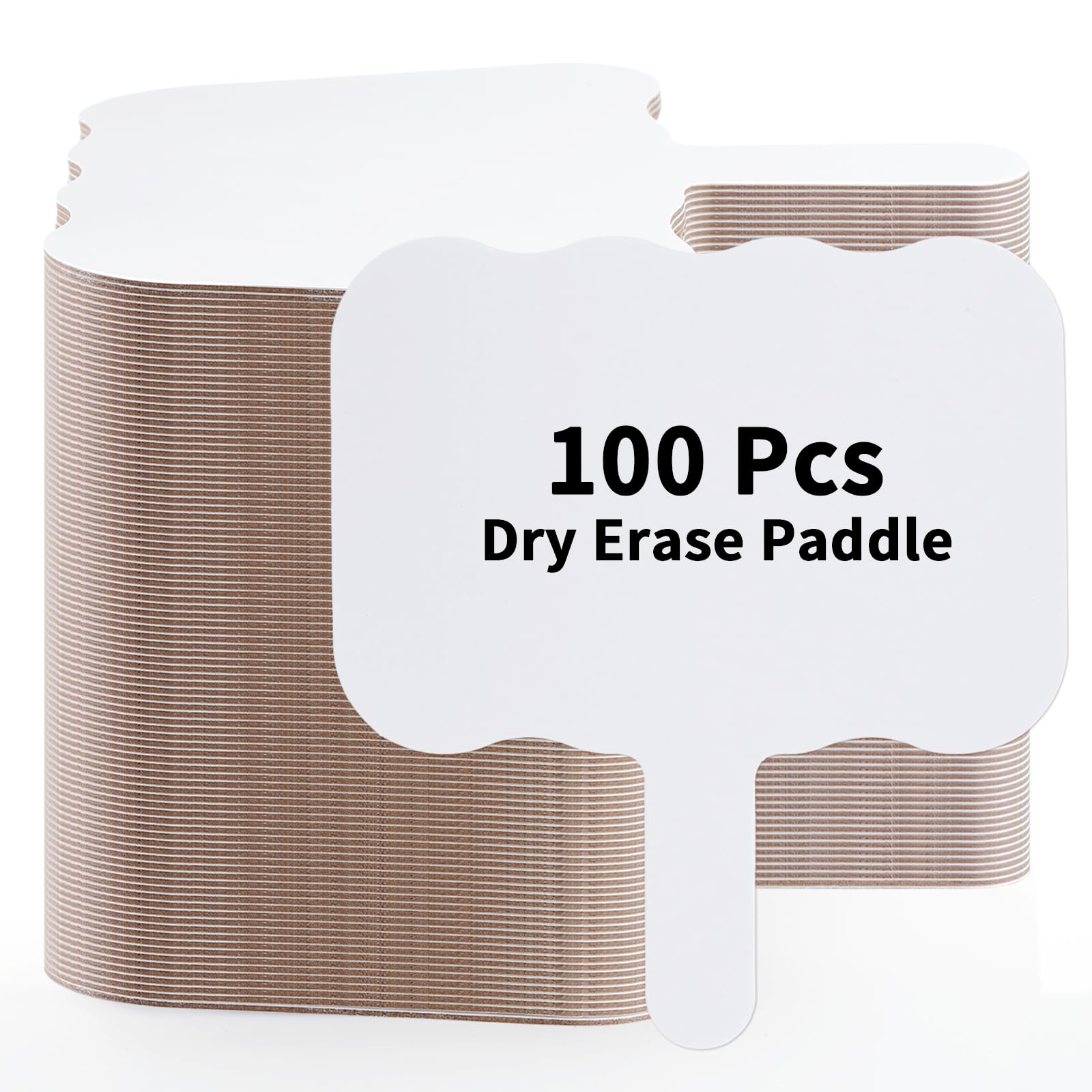 Photo 1 of Seajan 100 Pcs Auction Bidding Paddles Bulk Answer Numbers Voting Blank Fans Dry Erase Boards Doubled Sided Handheld for Back to School Supplies(Wave)