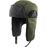 Wool Blend Aviator Trapper hat Trooper Ear Flaps Ushanka Eskimo Russian Warm Winter Cold…