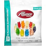 Albanese World's Best Sugar Free 12 Flavor Gummi Bears 3.5oz Peg Bag, pack of 12
