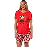Sesame Street Women's Face Tossed Print Sleep Pajama Set Shorts