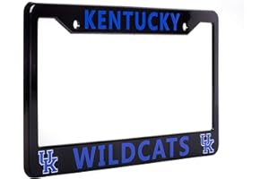 EliteAuto3K Kentucky Wildcats License Plate Frame Cover – Black – 12.25” x 6.25” - Ideal Gift for Sports Fans & Supporters – Slim Design