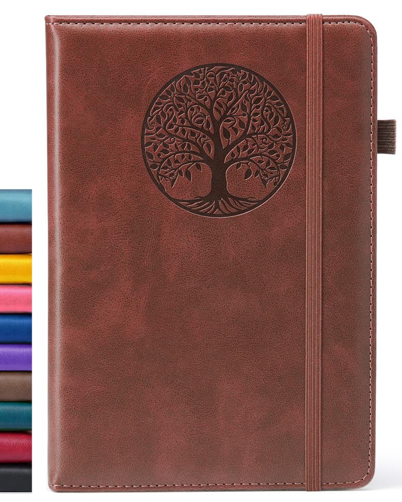Photo 1 of Lined Journal Notebook for Women & Men, Hardcover Leather Journals for Writing, Diary, Journaling, Bible, Work & Travel, A5 (Brown)
