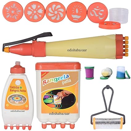 Hands of odisha Rangoli Kit (Multicolour)