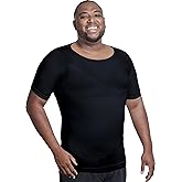 QORE LOGIQ Gynecomastia Short Sleeve Slimming Compression Shirt Men, Shapewear Mens Compression Shirt, Tank Top Body Shaper