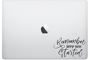 EPIC DESIGNS Laptop decal - Remember why you started - matte black skins stickers