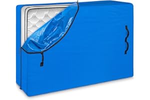 GMAK Mattress Bags for Moving and Storage, Queen Mattress Cover Heavy Duty Mattress Bag Reusable Mattress Storage Bags with Durable Handles and Zipper Closure - Moving Supplies Moving Bags, Queen Size