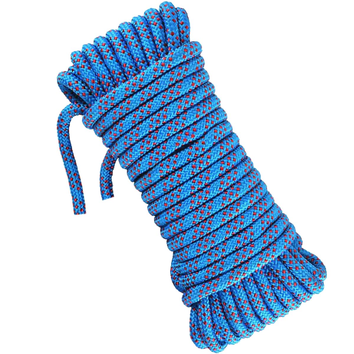 Tread star Treadstar 10 mm-10 m Static Climbing Rope, Nylon Cord, Blue, Outdoor Rope, PP Braided Rope, Textile Rope, Nylon Cord, Rescue Rope, Static Double Woven Accessory Rope, the Rope (Blue-10 m)