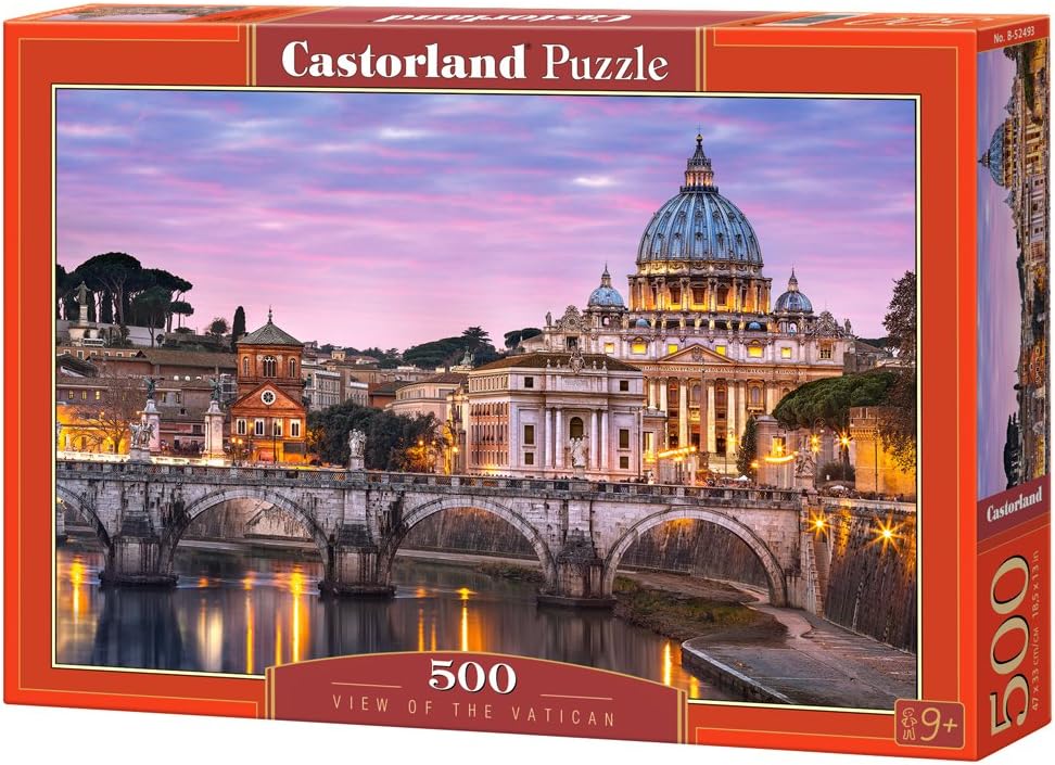 Castorland B-52493 Hobby Panoramic View of The Vatican Jigsaw Puzzle, 500 Pieces Set, Multicolour