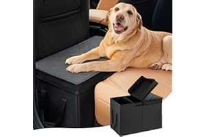 UNICITII Car Seat Extender for Large Dogs, Back Seat Extender for Dogs up to 120 LBS Large Dog Car Seat with Storage Car Orga