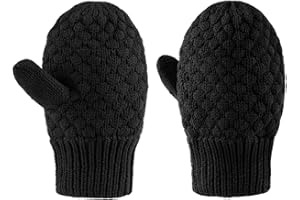 YVNEHCN Baby Knit Mittens Toddler Boys Girls Gloves Winter Infant Newborn No Scratch Mitten 0-3 Years