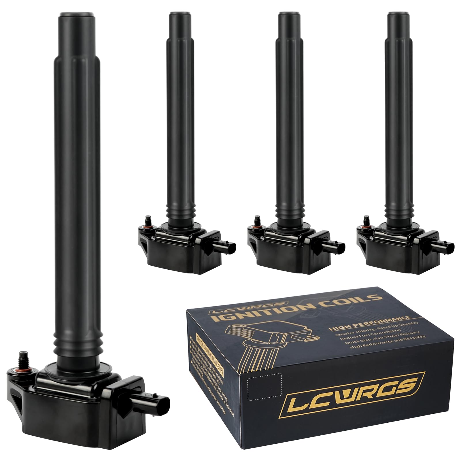 Photo 1 of 4PCS Ignition Coil Pack Fits for 2.4 L4 2015 2016 2017 Jeep Renegade Cherokee Dodge Dart Chrysler 200 Fiat 500X Ram ProMaster City Replaces# UF751, UF754