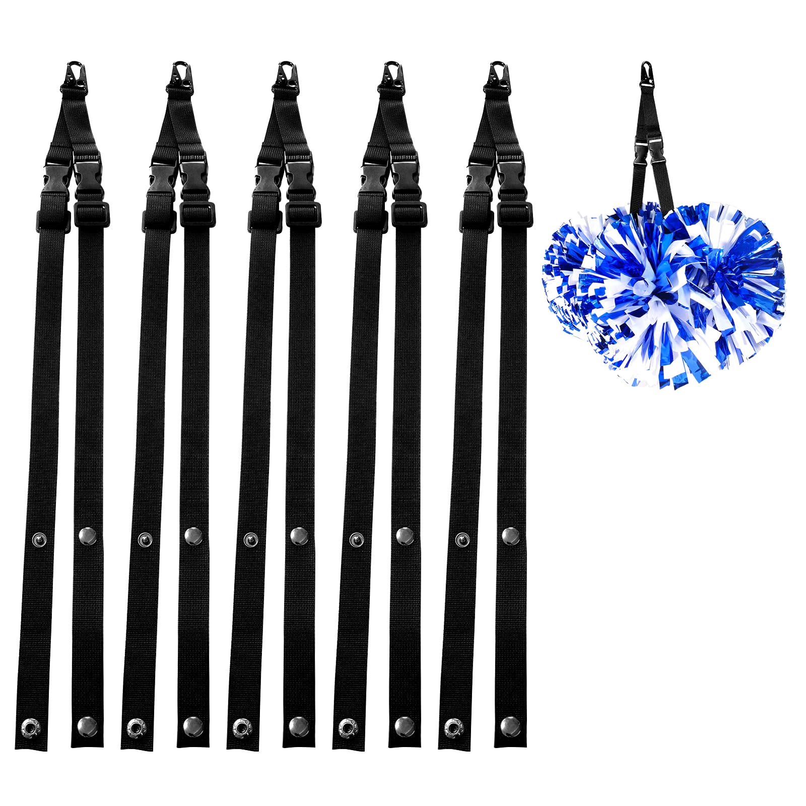 Photo 1 of aiviwiai Pom Pom Holder for Backpack Cheer - Adjustable Cheer Pom Poms Holder - Cheer Bag Accessories for Pom Pom Protection (Black/1 Pack)