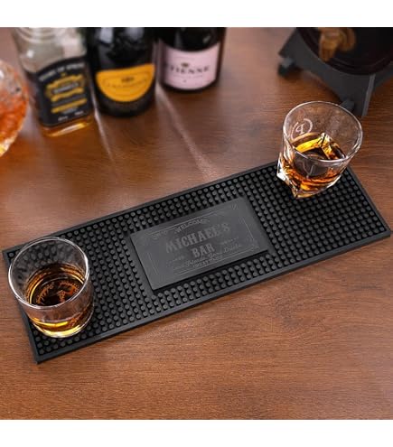 Bar Runner Tappetino Da Bar – Life Is Short, Citazione Ispiratrice, 440x250mm, Antiscivolo, Lavabile
