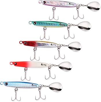 Amazon Loitswal メタルジグ ルアー ジグパラ スピンテールジグ 14g g 30g 5個セット 5個セット 30g Loitswal ルアー