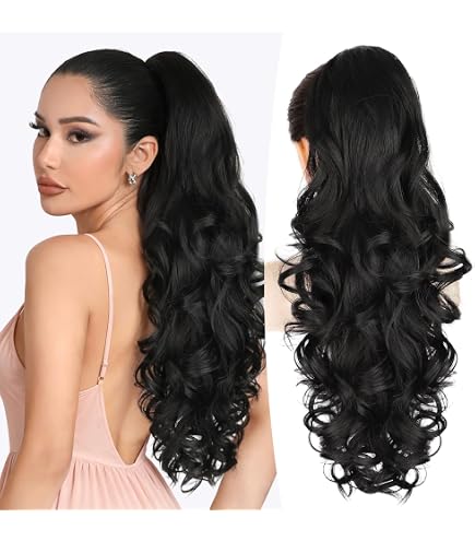 Wavy Ponytail Extension Claw Clip Synthetic 16\
