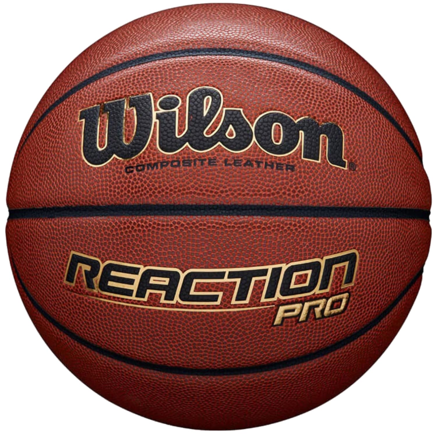 Wilson Unisex' s Reaction Pro Basketball, Brown, 5