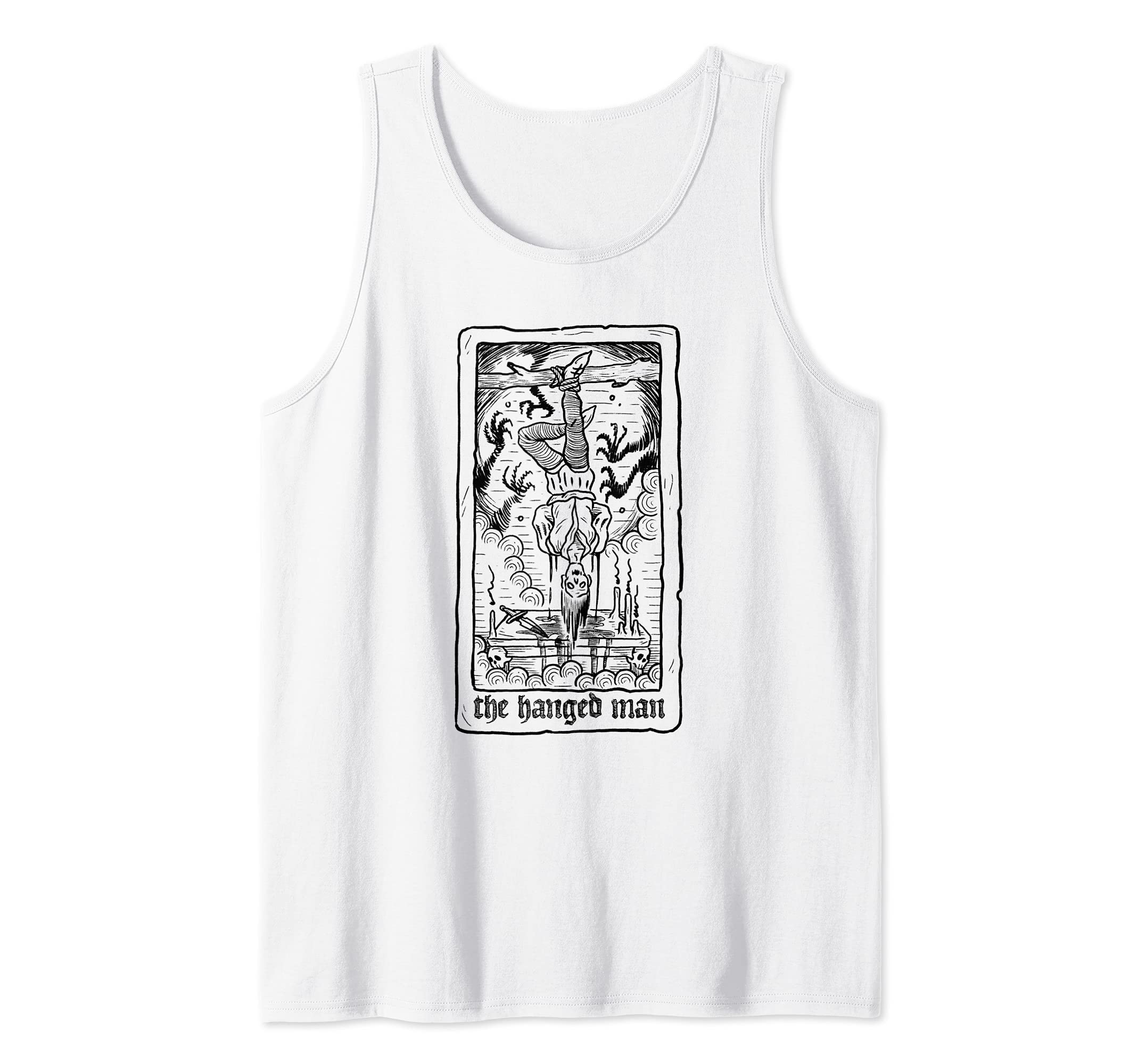 The Hanged Man Tarot Card Death Devil Fools The Lovers White Tank Top