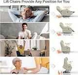 BareTay Power Lift Recliner Chair with Massage Heat USB Type C 2 Cup Holders view 2