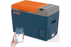 AKHAL-TEKE 12 Volt Refrigerator, 32 Quart(30L) Portable Refrigerator Freezer(-7℉~50℉) APP Control Car Fridge Cooler with Compressor 12/24V DC and 110-240V AC for Car, Camping and Home Use