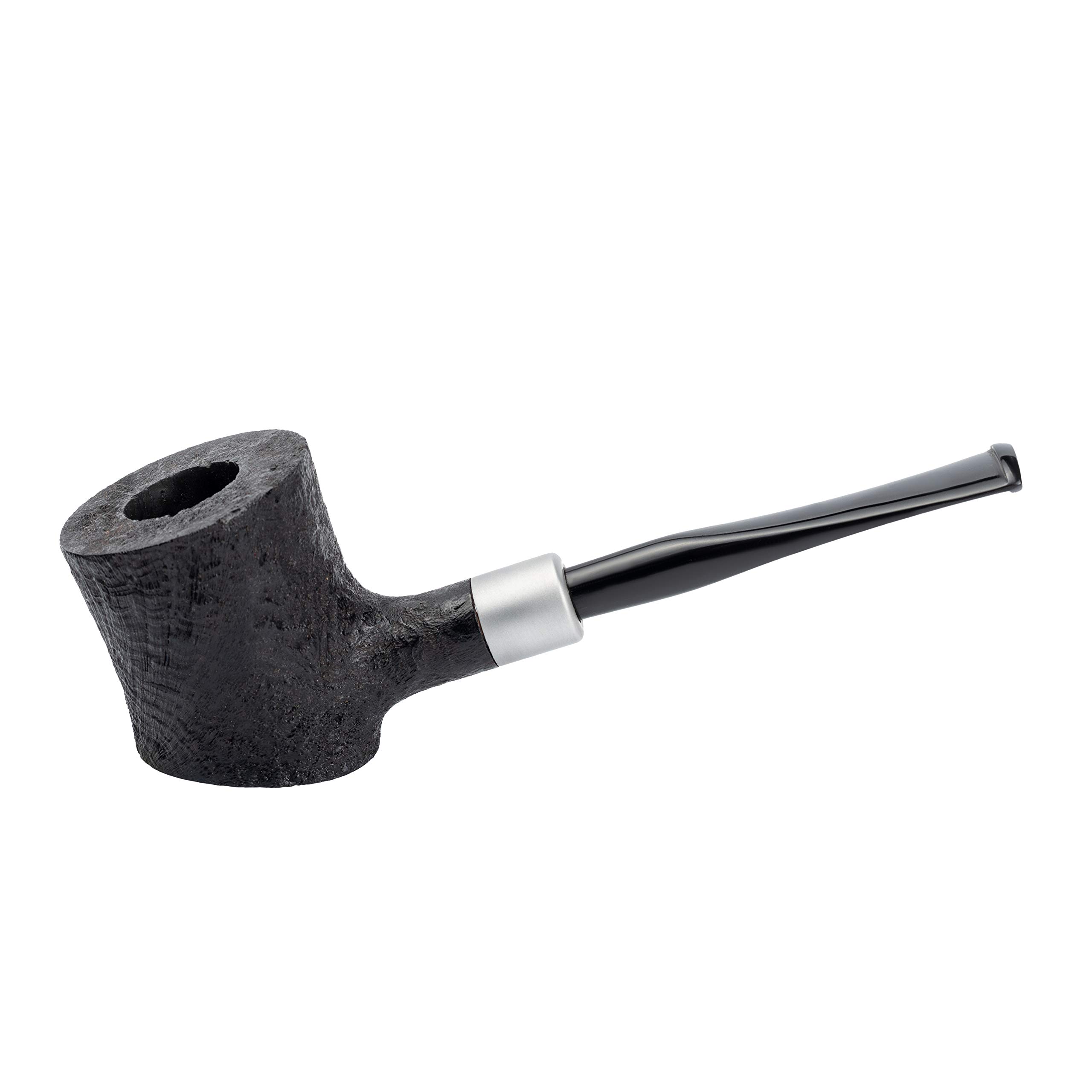 Dr. Watson - Tobacco Pipe, classic Poker shape, Handcrafted from Briar Root (Black)