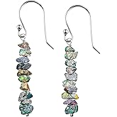 CRYSTALIS Black Opal Earrings, Raw Crystals Earring Set, Jewelry for Women, Natural Rough Gemstone, Chakra Healing Crystal, Wardrobe Essential Jewelry, 925 Sterling Silver