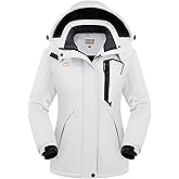 WULFUL Women’s Waterproof Snow Ski Jacket Mountain Windproof Winter Coat with Detachable Hood