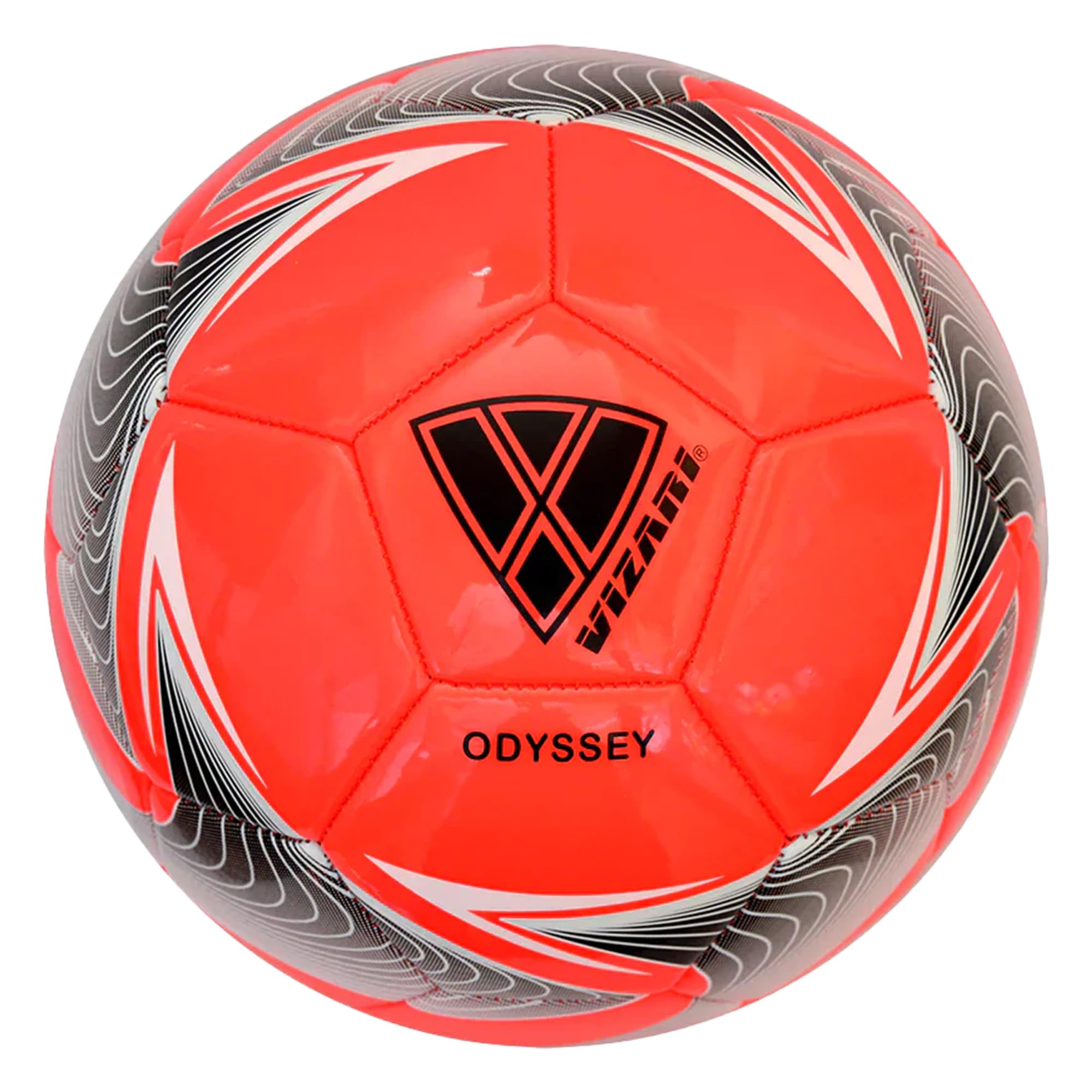VIZARI Odyssey Size 5 Football - Best Air Retention for Adults & Kids Training and Matches - Red