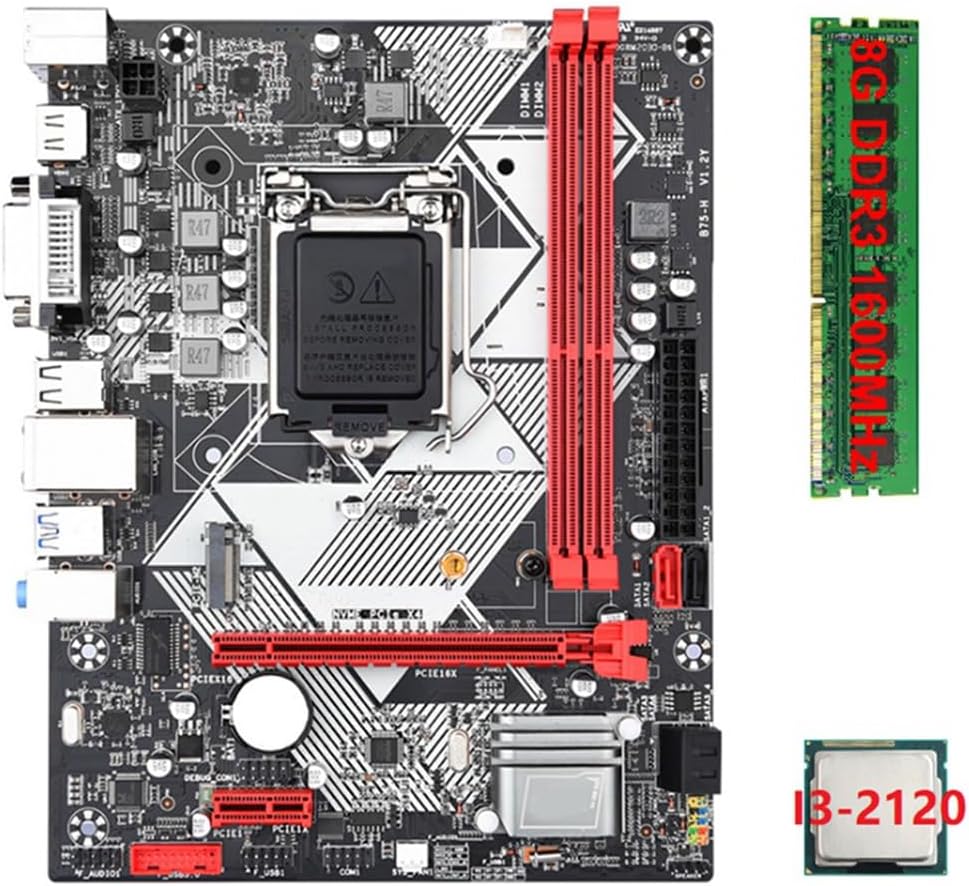 INTCHE B75-H LGA 1155 Computer Motherboard i3-2120 CPU 8GB DDR3 RAM USB 3.0