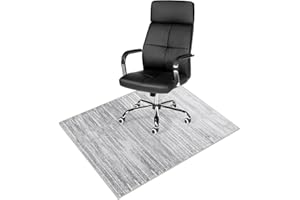 Anidaroel Ombre Office Chair Mat for Hardwood Floor, 36"x48" Under Desk Rug for Rolling Chair, Computer Desk Chair Mat, Anti-Slip Backing Large Floor Protector Rug for Home Office, Grey