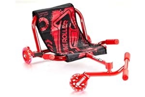 VEVOR Ride on Scooter, Load Capacity of 132 lbs, Swing Side-to-Side for Amazing Ride Powered by Zig-Zag Motion, Ride on Drifting Toy for Ages 4+, Rides on Any Hard Surface for Indoor & Outdoor, Red