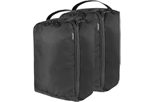 Gloppie Shoe Bags for Travel Shoe Pouch Portable Large Shoes Storage Bag (2 PACK) for Men Women Shoe Organizer Shoe Packing Cubes Gym Sport Must Have for Business Trip Bolsa de Zapatos Black