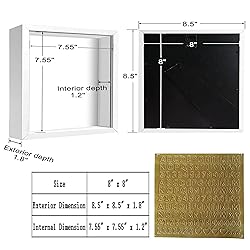 TouYinger 8x8 Shadow Box Frame Display Case with