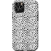 Dalmatian Print Black Spots Pattern Dog Art Print Gifts Case for iPhone 11 Pro