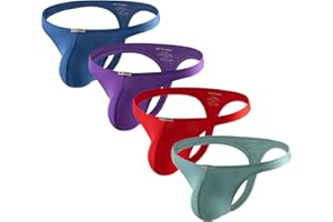 Summer Code Men's Thong G-String Underwear Soft Stretch Comfortable Brief Bulge Pouch Underwear