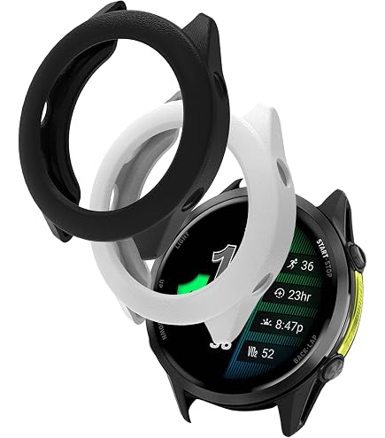 Coque TPU Souple Pour Garmin Forerunner 970 - Protection Anti-rayures, Noir | Compatible Charge Sans Retirer - 5
