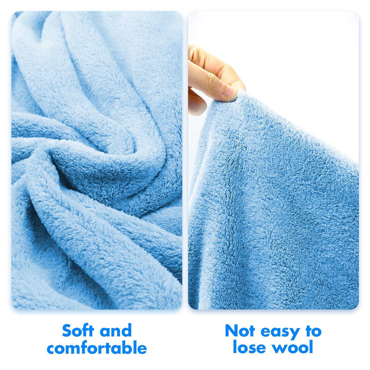 Baby Bath Towels, Premium Hooded Towel for Kids Highly Absorbent Coral Fleece Bathrobe for Boys Girls-27.5\